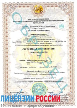 Образец сертификата соответствия Жуковка Сертификат OHSAS 18001